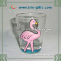 souvenir glass item shot glass flamingo design logo